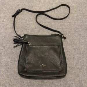 Kate Spade Black Pebbled Crossbody Bag